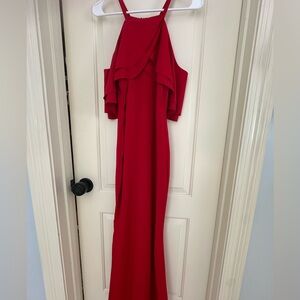 PromGirl Vibrant Red Maxi Dress